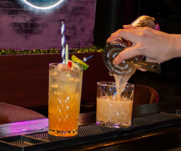 Cocktails being made