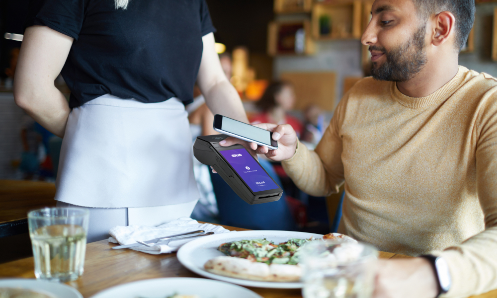 Paying at table with Oolio payment terminal