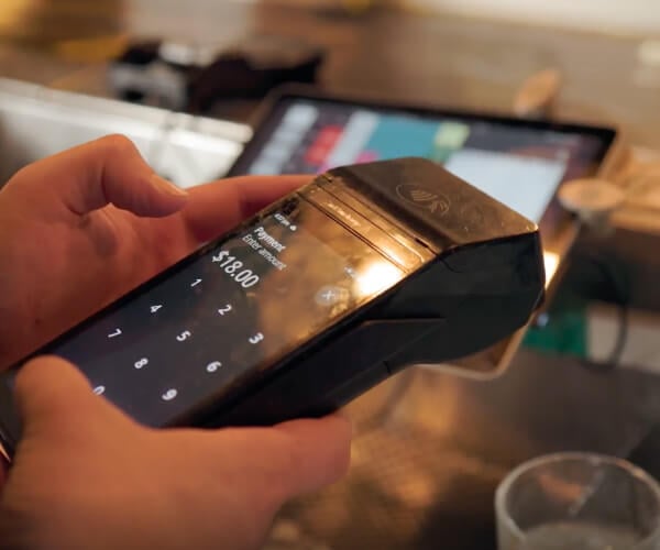 Oolio payment terminal at a pub
