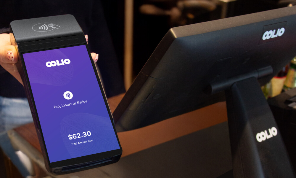 Oolio payments terminal and POS in venue