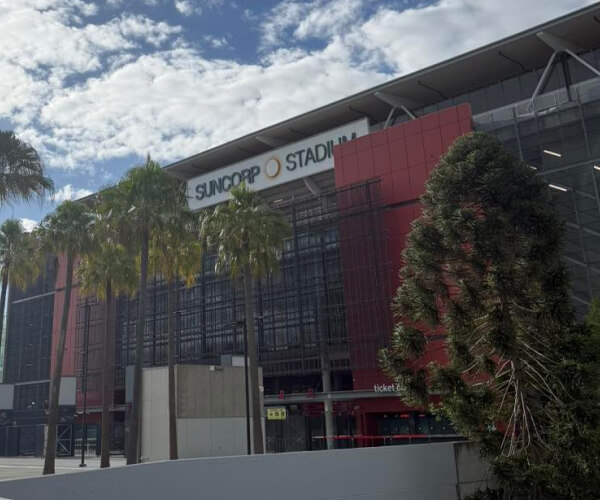 Outside Suncorp Stadium