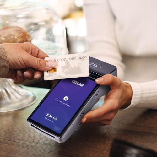 Paying by card tap with Oolio