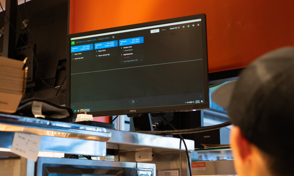 Kitchen management system display