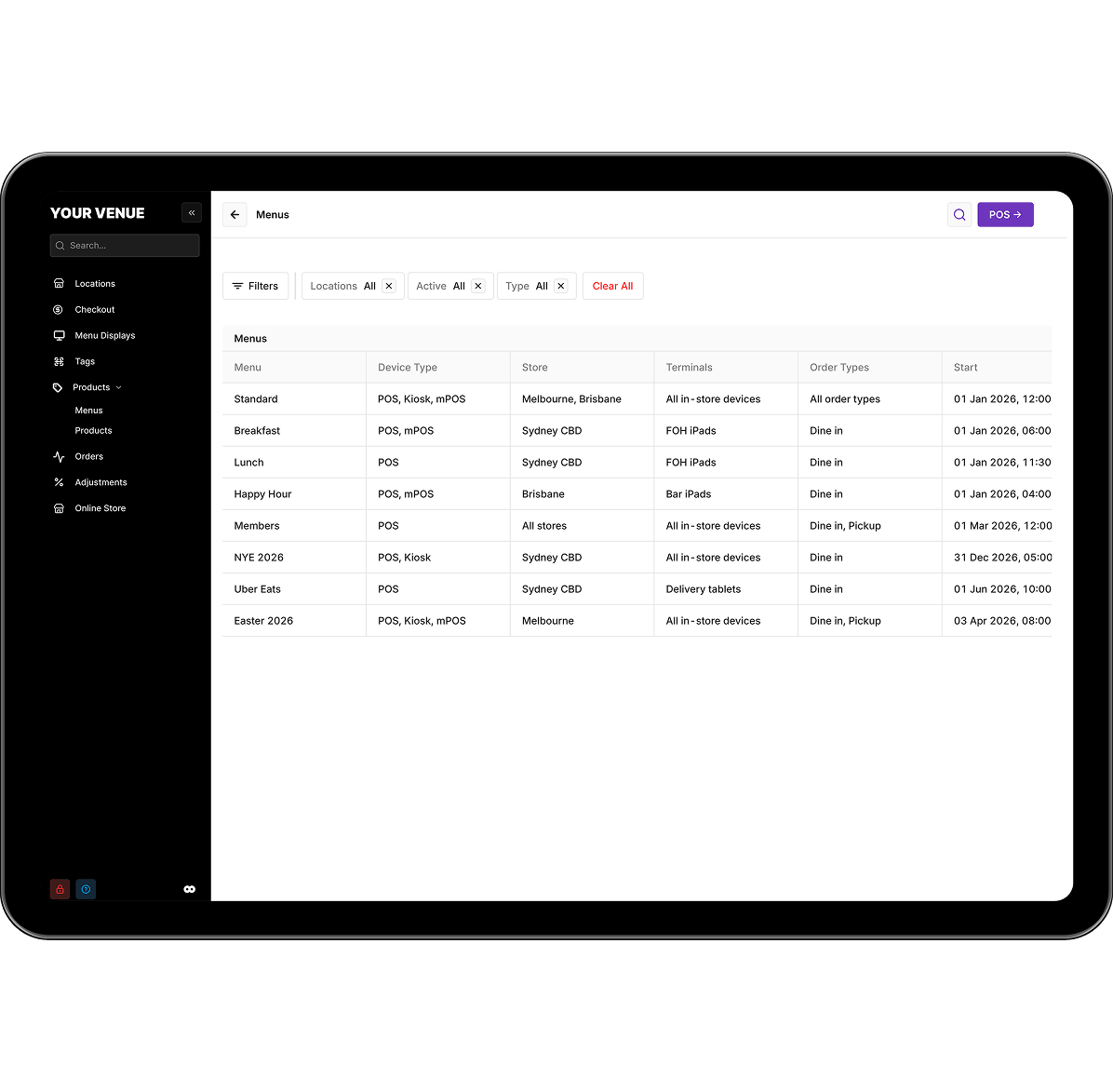 Order Manager on a device