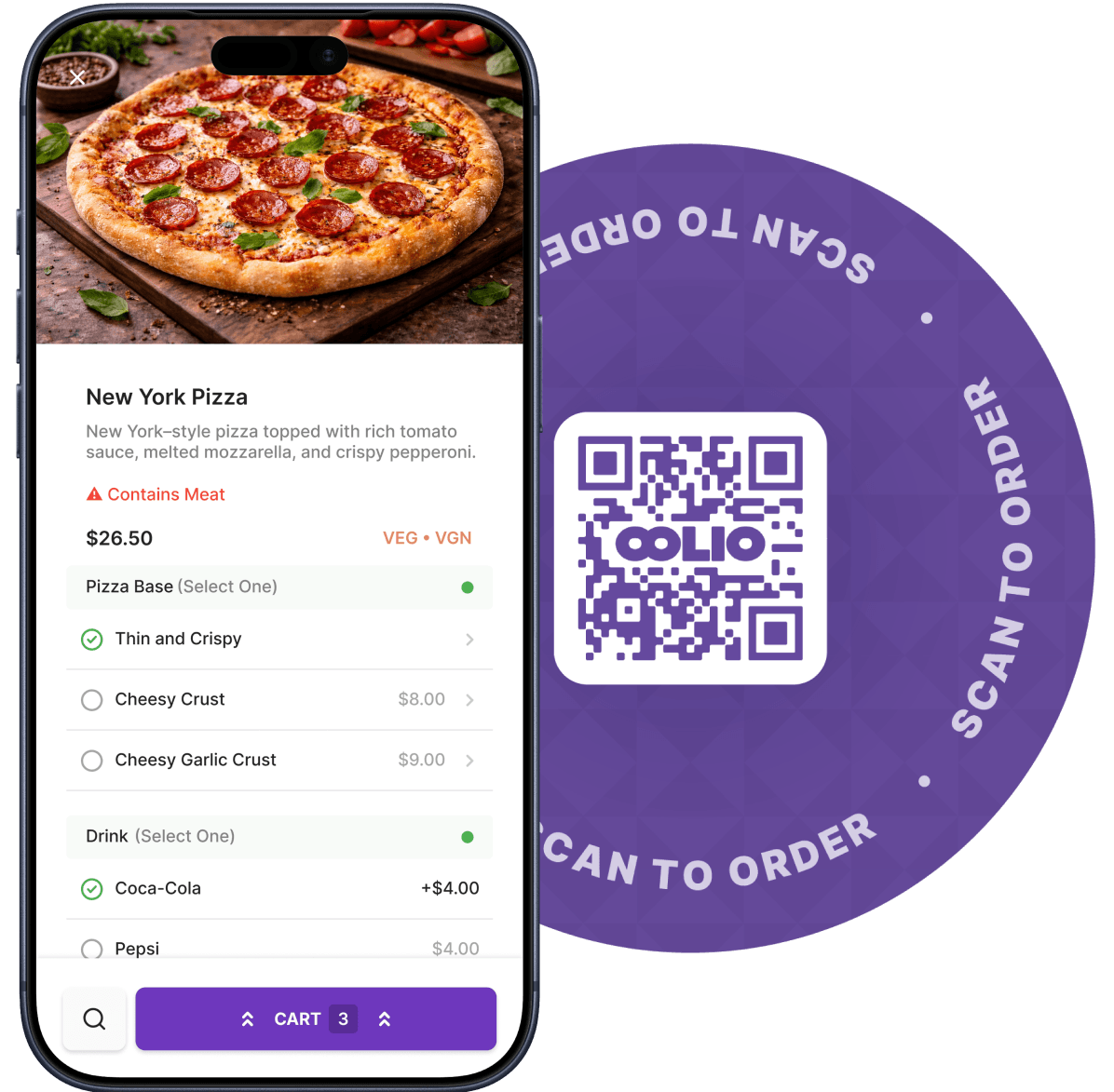 QR ordering device