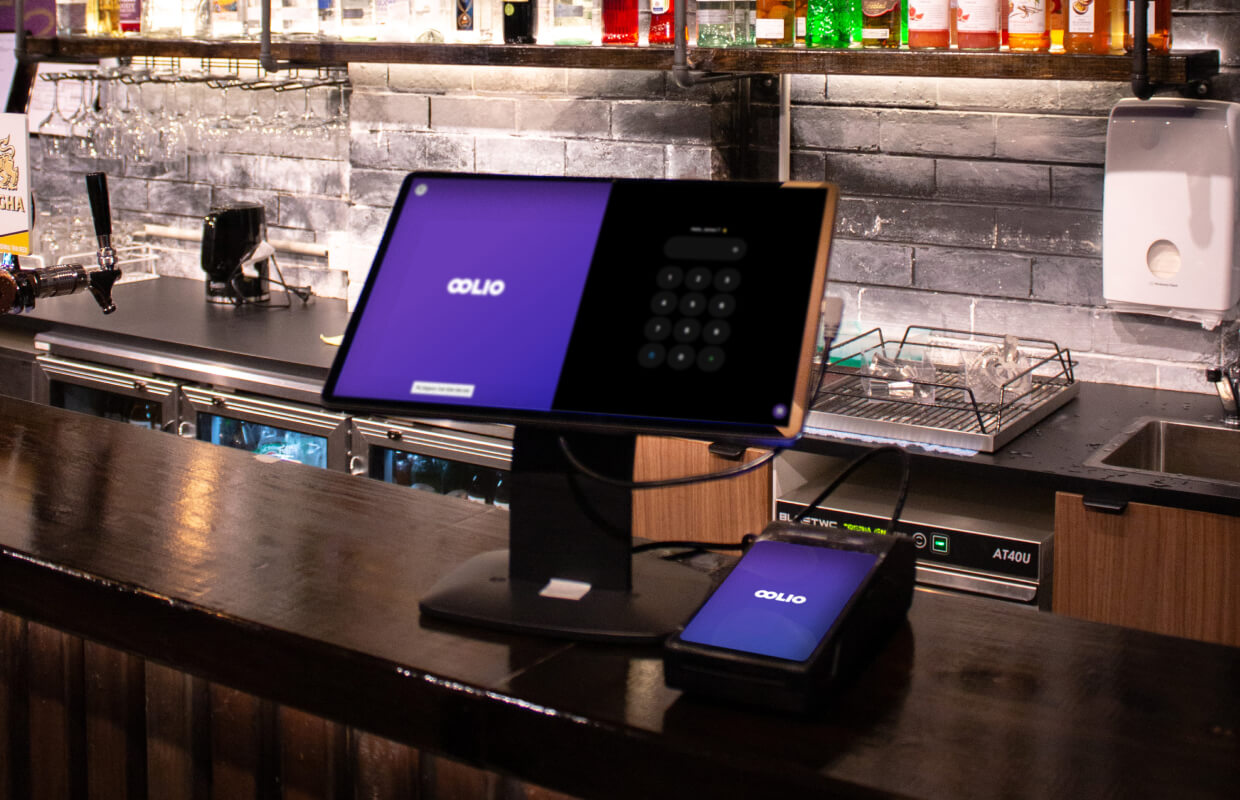 Oolio POS and payments in a bar